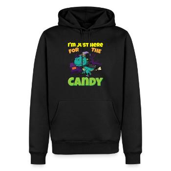 I'm Just Here For The Candy Scary Halloween Beast - Männer Premium Bio Hoodie - Schwarz - Vorne - Nico (187cm)