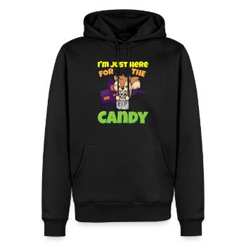 I'm Just Here For The Candy Scary Halloween Beast - Männer Premium Bio Hoodie - Schwarz - Vorne - Nico (187cm)