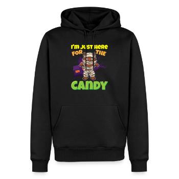 I'm Just Here For The Candy Scary Halloween Beast - Männer Premium Bio Hoodie - Schwarz - Vorne - Nico (187cm)