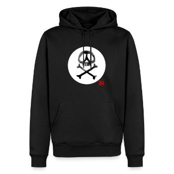 flag - Men’s Premium Organic Hoodie - black - Front - Nico (187cm)
