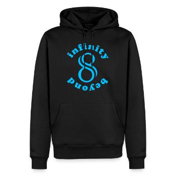 Infinity & Beyond - Männer Premium Bio Hoodie - Schwarz - Vorne - Nico (187cm)