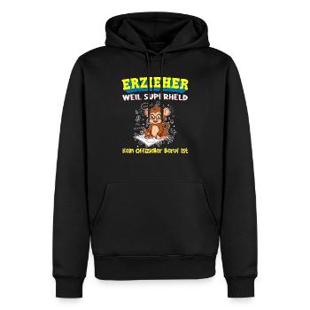 Erzieher Weil Superheld Kein Offizieller Beruf Ist - Männer Premium Bio Hoodie - Schwarz - Vorne - Nico (187cm)