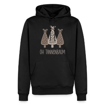 Oh Tannenbaum - Männer Premium Bio Hoodie - Schwarz - Vorne - Nico (187cm)