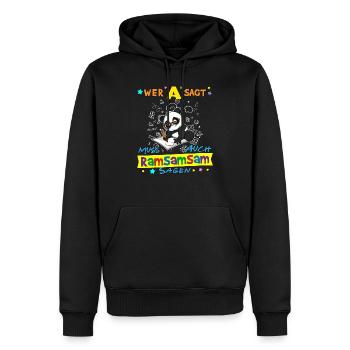 Wer A Sagt Muss Auch Ramsamsam Sagen Kita Erzieher - Männer Premium Bio Hoodie - Schwarz - Vorne - Nico (187cm)