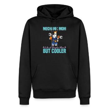 Mechanic Mom Like A Regualr Mom But Cooler - Männer Premium Bio Hoodie - Schwarz - Vorne - Nico (187cm)