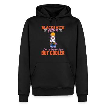 La mère forgeron aime une maman régulière mais plus cool - Sweat à capuche Premium bio Homme - noir - Devant - Nico (187cm)