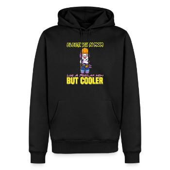 Electrician Mom Like A Regualr Mom But Cooler - Men’s Premium Organic Hoodie - black - Front - Nico (187cm)