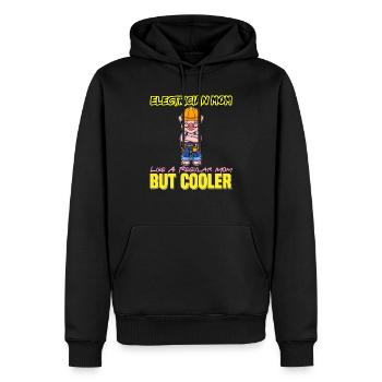 Electrician Mom Like A Regualr Mom But Cooler - Männer Premium Bio Hoodie - Schwarz - Vorne - Nico (187cm)