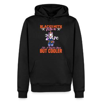 La mère forgeron aime une maman régulière mais plus cool - Sweat à capuche Premium bio Homme - noir - Devant - Nico (187cm)