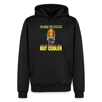 Electrician Mom Like A Regualr Mom But Cooler - Men’s Premium Organic Hoodie - black - Front - Nico (187cm)