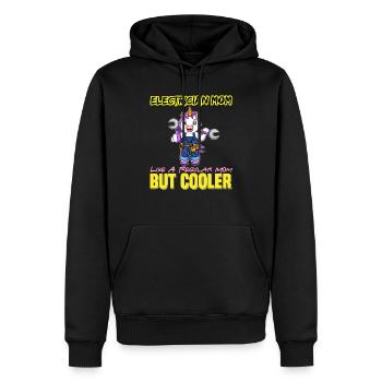 Electrician Mom Like A Regualr Mom But Cooler - Men’s Premium Organic Hoodie - black - Front - Nico (187cm)
