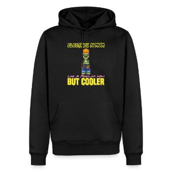 Electrician Mom Like A Regualr Mom But Cooler - Männer Premium Bio Hoodie - Schwarz - Vorne - Nico (187cm)
