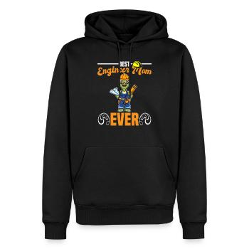 Meilleure maman ingénieure Jamais ouvrière de la construction Maman - Sweat à capuche Premium bio Homme - noir - Devant - Nico (187cm)
