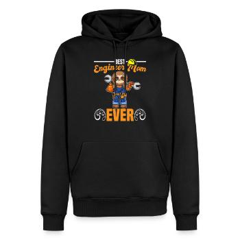 Best Engineer Mom Ever Construction Worker Mommy - Men’s Premium Organic Hoodie - black - Front - Nico (187cm)