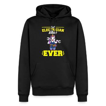 Best Electrician Mom Ever Electronic Technician - Men’s Premium Organic Hoodie - black - Front - Nico (187cm)