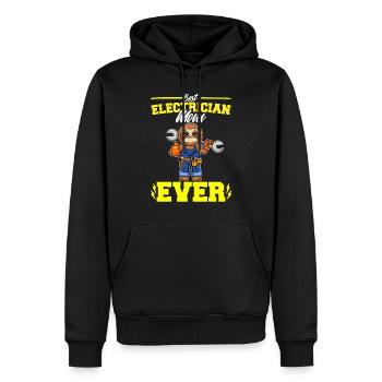 Best Electrician Mom Ever Electronic Technician - Männer Premium Bio Hoodie - Schwarz - Vorne - Nico (187cm)