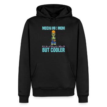 Mechanic Mom Like A Regualr Mom But Cooler - Männer Premium Bio Hoodie - Schwarz - Vorne - Nico (187cm)