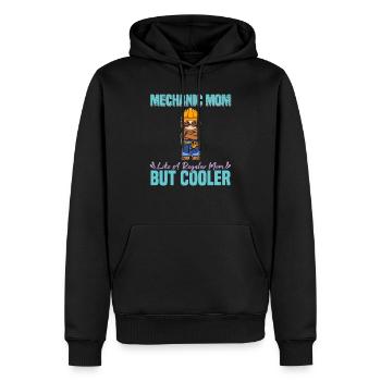 Mechanic Mom Like A Regualr Mom But Cooler - Männer Premium Bio Hoodie - Schwarz - Vorne - Nico (187cm)