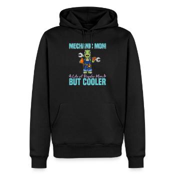 Mechanic Mom Like A Regualr Mom But Cooler - Männer Premium Bio Hoodie - Schwarz - Vorne - Nico (187cm)