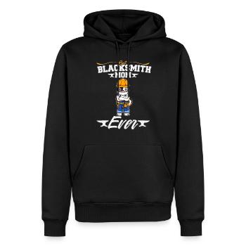 Best Blacksmith Mom Ever Metal Work Forge Hammer - Men’s Premium Organic Hoodie - black - Front - Nico (187cm)