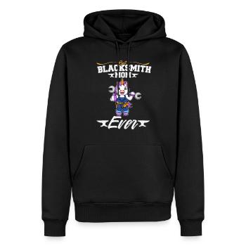Best Blacksmith Mom Ever Metal Work Forge Hammer - Men’s Premium Organic Hoodie - black - Front - Nico (187cm)
