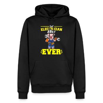 Best Electrician Mom Ever Electronic Technician - Men’s Premium Organic Hoodie - black - Front - Nico (187cm)