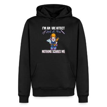 I'm An Architect And A Mom Nothing Scares Me - Männer Premium Bio Hoodie - Schwarz - Vorne - Nico (187cm)