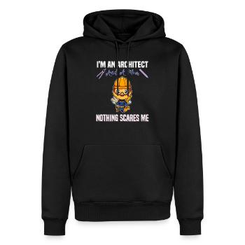 I'm An Architect And A Mom Nothing Scares Me - Männer Premium Bio Hoodie - Schwarz - Vorne - Nico (187cm)