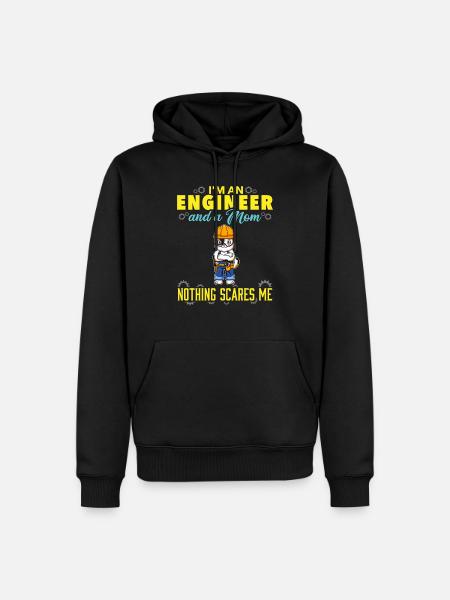 I'm An Engineer And A Mom Nothing Scares Me - Männer Premium Bio Hoodie - Schwarz