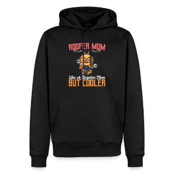 Roofer Mom Like A Regualr Mom But Cooler - Männer Premium Bio Hoodie - Schwarz - Vorne - Nico (187cm)