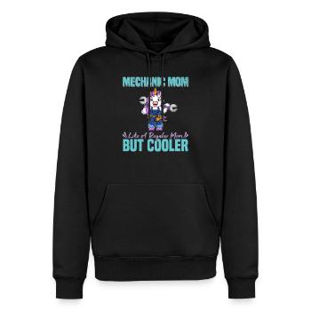 Mechanic Mom Like A Regualr Mom But Cooler - Männer Premium Bio Hoodie - Schwarz - Vorne - Nico (187cm)