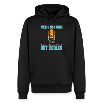 Mechanic Mom Like A Regualr Mom But Cooler - Männer Premium Bio Hoodie - Schwarz - Vorne - Nico (187cm)