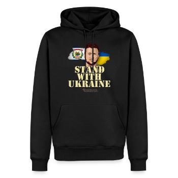 Ukraine West Virginia - Männer Premium Bio Hoodie - Schwarz - Vorne - Nico (187cm)