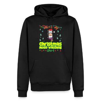Ceci est ma chemise de film de Noël - Sweat à capuche Premium bio Homme - noir - Devant - Nico (187cm)
