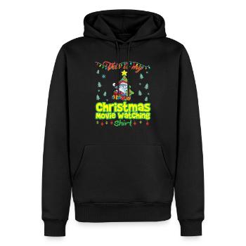 Ceci est ma chemise de film de Noël - Sweat à capuche Premium bio Homme - noir - Devant - Nico (187cm)
