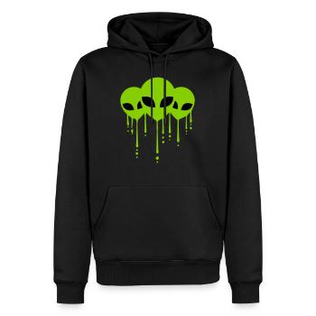 Graffiti Team 3 Aliens - Men’s Premium Organic Hoodie - black - Front - Nico (187cm)