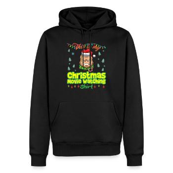 Ceci est ma chemise de film de Noël - Sweat à capuche Premium bio Homme - noir - Devant - Nico (187cm)