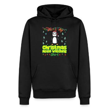 Ceci est ma chemise de film de Noël - Sweat à capuche Premium bio Homme - noir - Devant - Nico (187cm)