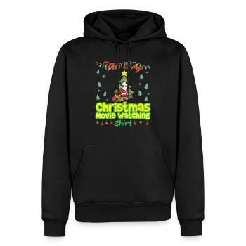 Ceci est ma chemise de film de Noël - Sweat à capuche Premium bio Homme - noir - Devant - Nico (187cm)