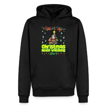 Ceci est ma chemise de film de Noël - Sweat à capuche Premium bio Homme - noir - Devant - Nico (187cm)