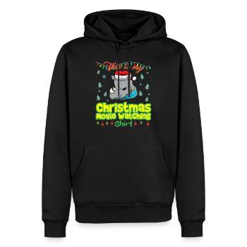 Ceci est ma chemise de film de Noël - Sweat à capuche Premium bio Homme - noir - Devant - Nico (187cm)