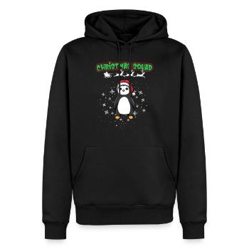 Escouade de Noël X-Mas Animaux Famille Matching Noël - Sweat à capuche Premium bio Homme - noir - Devant - Nico (187cm)