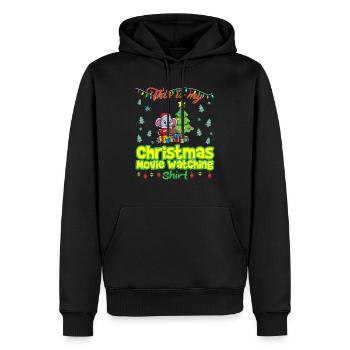 Ceci est ma chemise de film de Noël - Sweat à capuche Premium bio Homme - noir - Devant - Nico (187cm)