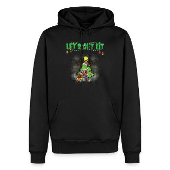 Let's Get Lit Advent Season Christmas Party X-Mas - Men’s Premium Organic Hoodie - black - Front - Nico (187cm)