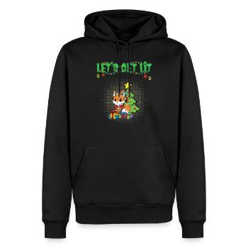 Let's Get Lit Advent Season Christmas Party X-Mas - Men’s Premium Organic Hoodie - black - Front - Nico (187cm)