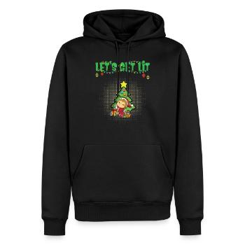 Let's Get Lit Advent Season Christmas Party X-Mas - Men’s Premium Organic Hoodie - black - Front - Nico (187cm)