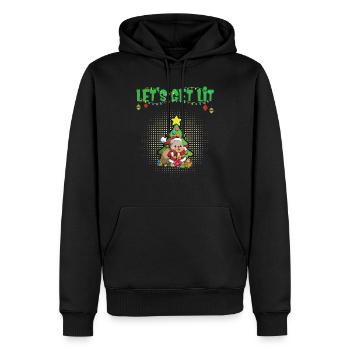 Let's Get Lit Advent Season Christmas Party X-Mas - Men’s Premium Organic Hoodie - black - Front - Nico (187cm)