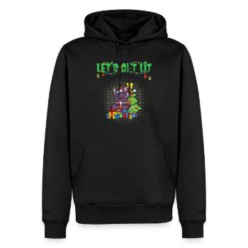 Let's Get Lit Advent Season Christmas Party X-Mas - Men’s Premium Organic Hoodie - black - Front - Nico (187cm)