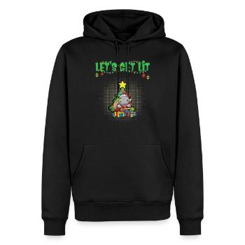 Let's Get Lit Advent Season Christmas Party X-Mas - Men’s Premium Organic Hoodie - black - Front - Nico (187cm)