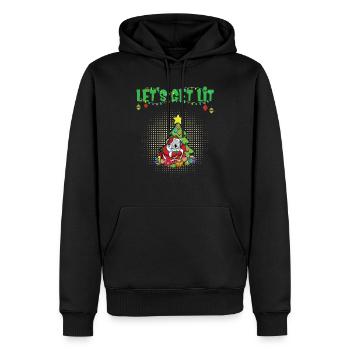 Let's Get Lit Advent Season Christmas Party X-Mas - Men’s Premium Organic Hoodie - black - Front - Nico (187cm)
